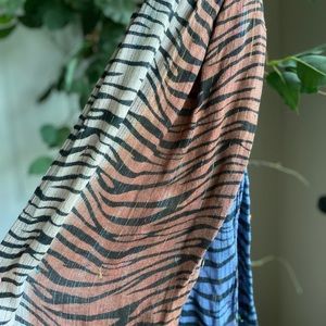Multi colored tiger print scarf